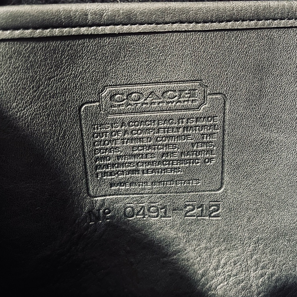 COACH Leather Briefcase Black Double Handle Portfolio Bag 0491-212 VINTAGE - Picture 13 of 16